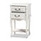 Baxton Studio Gabrielle White-Finished 2-Drawer Wood Nightstand 162-10260 - alternate 5